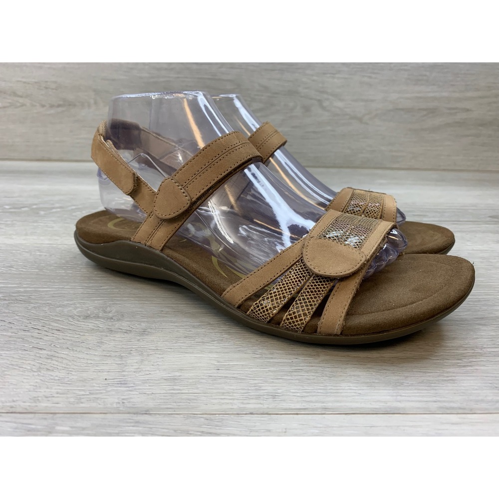 Abeo B.I.O.system Brynn Women's Tan Leather Comfort Sandals 8.5 N Shoes